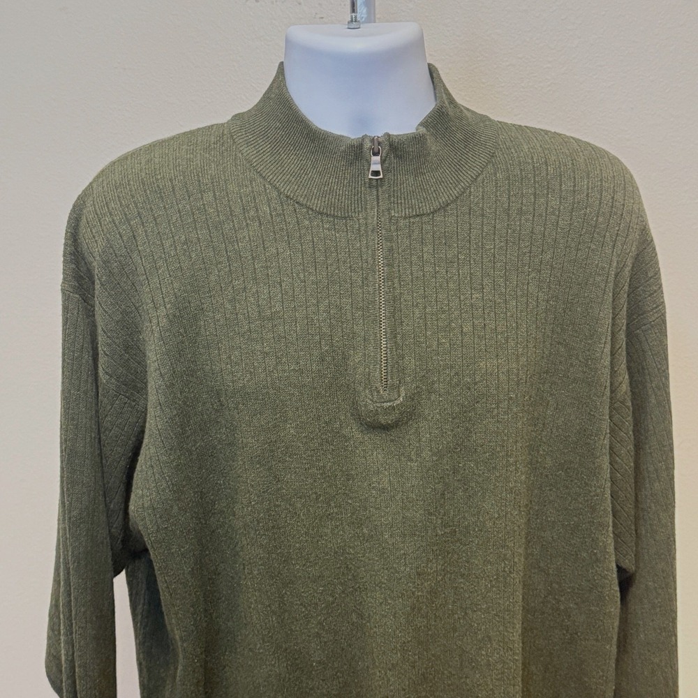 Cutter & Buck Sweater Sz XL 1/4 Zip Ribbed Dadcore Grandpacore Business Casual - Picture 3 of 7